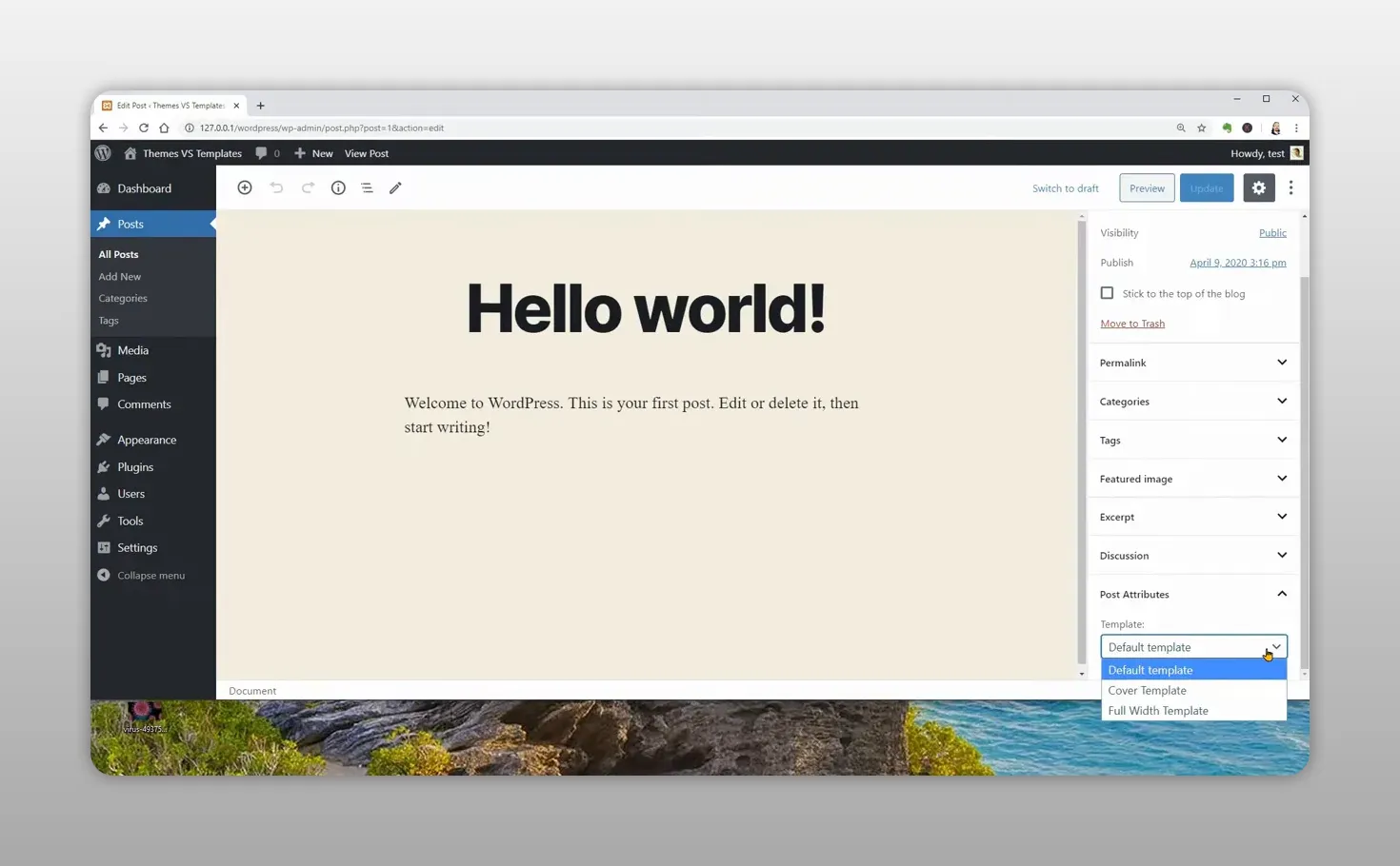 Phân biệt WordPress Theme và Template cho website
