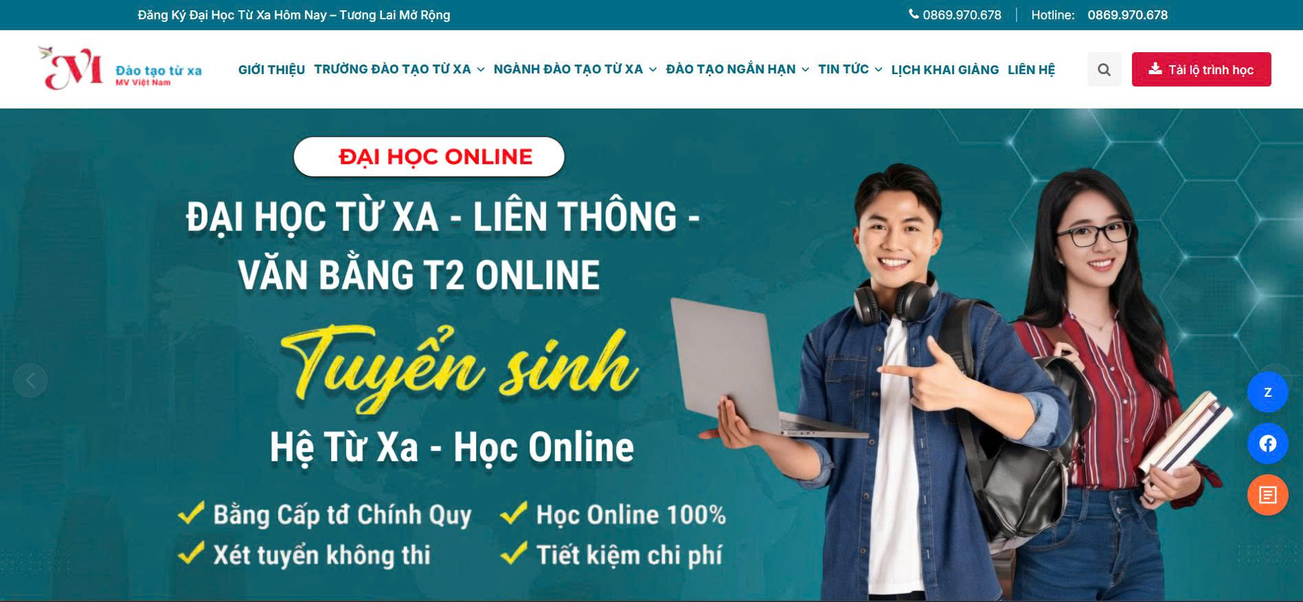 Hệ Thống Website Đào Tạo & Tuyển Sinh DH Online
