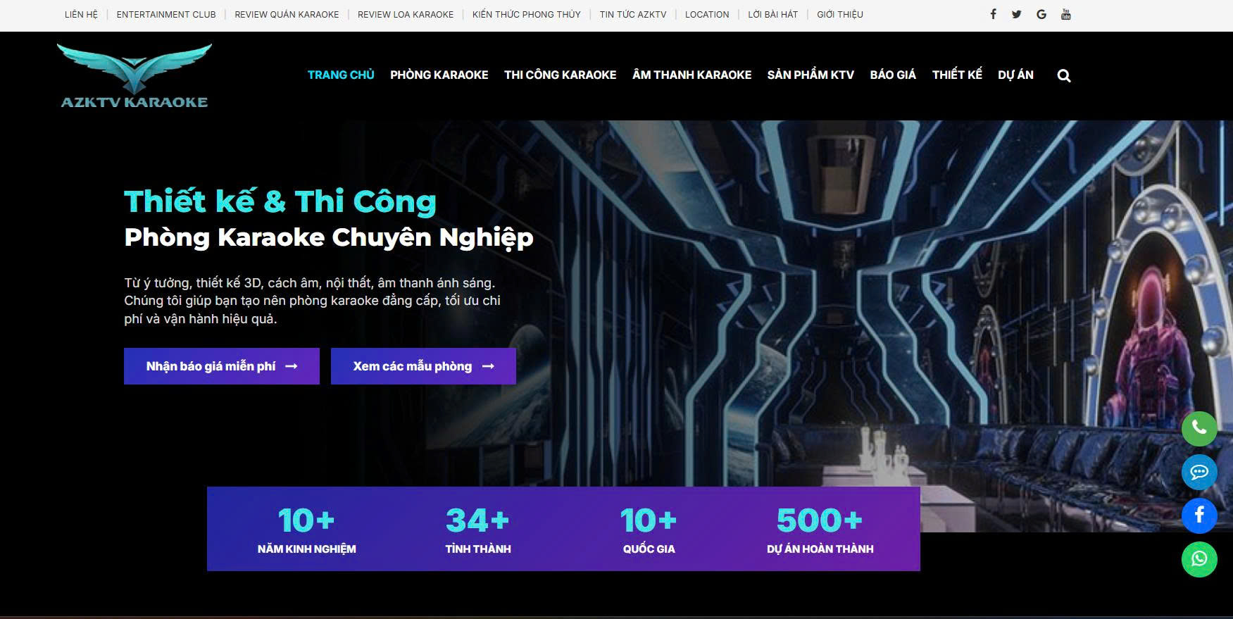 Website Nội Thất & Thi Công Karaoke Đẹp